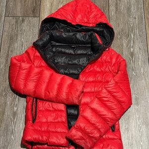 Urban Outfitters Red Puffer Jacket